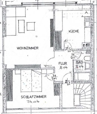 Helle 2-Zimmer-Dachgeschosswohnung