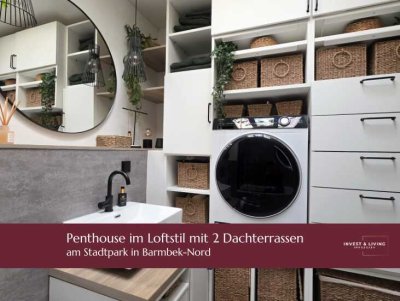 Wohnen am Stadtpark im Loftstil mit 2 Dachterrassen