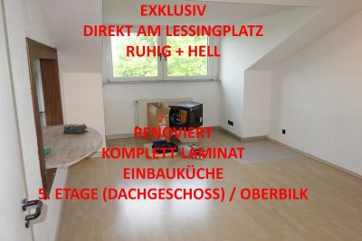 EXKLUSIV AM LESSINGPLATZ HELL + RUHIG RENOVIERT INKL. EINBAUKÜCHE LAMINAT DUSCHBAD 5. ETAGE/OBERBILK