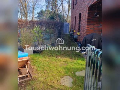 Tauschwohnung: Schöne 3 Zimmer Wohnung mit Garten auf dem Clouth Gelände