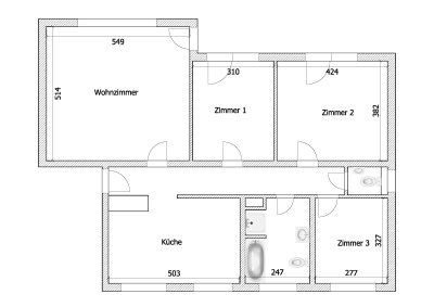 Helle 3‑Zimmer‑Erdgeschosswohnung (86 m²) in zentraler Lage in Rastatt – mit Außenstellplatz