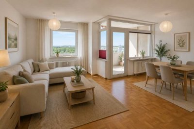 Himmel über Berlin: Helle 2-Zimmer-Wohnung mit Panorama-Blick