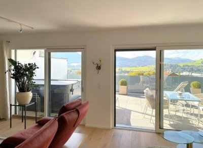 Exklusive Liegenschaft - Haushälfte in ökologischer Bauweise – moderner Wohntraum über dem Mondsee