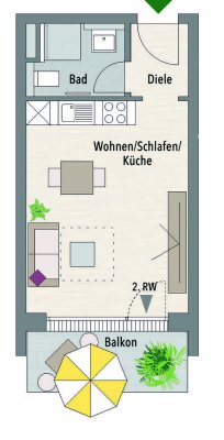 Gemütliche 1-Zimmerwohnung