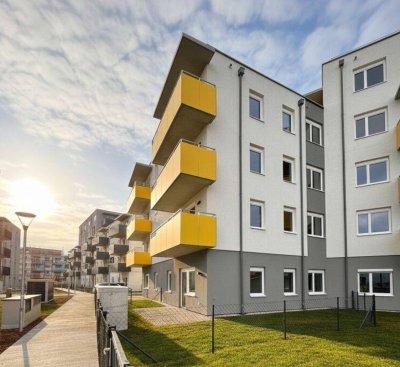 Neubau-Erstbezug im „ein viertel grün“ – hochwertig wohnen mit Balkon &amp; Tiefgarage