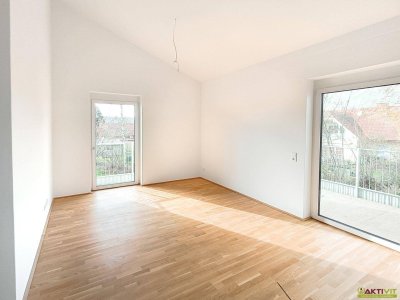 Heller Erstbezug mit Fußbodenheizung und Südterrasse in Bad Waltersdorf.