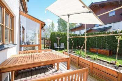 IHR RUHEPOL in den Bergen – Moderne Gartenwohnung mit Stil