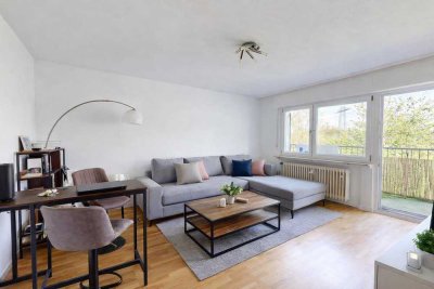 Main & Park vor der Tür: Sanierte 2-Zimmer-Wohnung mit Balkon & TG