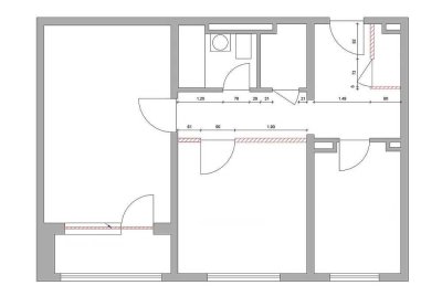 Stilvolle, vollständig renovierte 2-Zimmer-Wohnung mit Balkon und Einbauküche in Norderstedt
