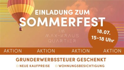 Erstklassig wohnen! 4-Zimmer-Neubau mit Balkon – entdecken beim Sommerfest am 18.07.