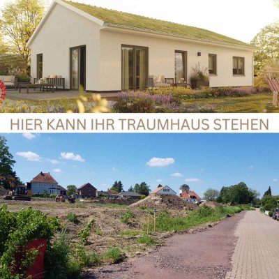 Bungalow mit Gründach.
