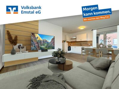 Darf es ruhig NEU sein? 3-ZKB-Erdgeschosswohnung mit Terrasse und Gartenanteil in Lathen zu mieten!