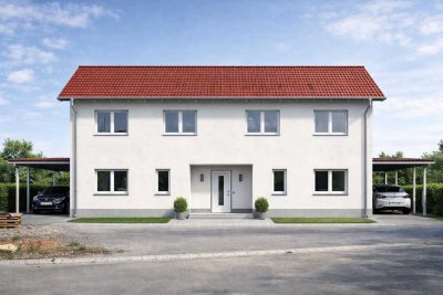 Neubau-Haushälfte – KfW-40, ca. 126 m², Mieterstrom, Erkheim