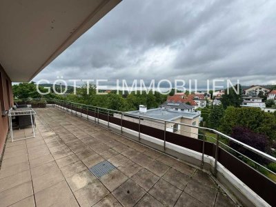 Mit Blick über den Kurpark.