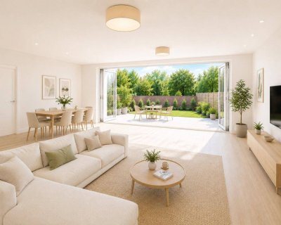 Moderne 2-Zimmer-Gartenwohnung mit großzügiger Terrasse, Loggia und Eigengarten (gesamt ca. 30 m²)