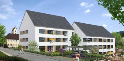 Betreutes Wohnen ab 60 Jahren: 2 Zimmer, Erdgeschoss mit Terrasse