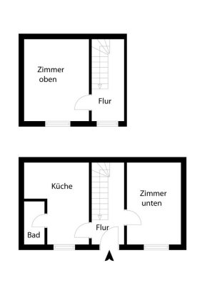 Eicken: eigenständige Wohnung im Maisonettestil in ruhiger Seitenstr.