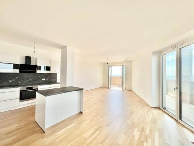 30. Stock I Ausblick bis Stephansdom I Nahe U3 | 57 m² Rundum-Balkon I Fitnessraum &amp; Sauna I Klimatisiert I Fußbodenheizung