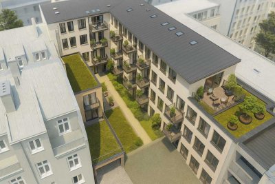ECHTE BIETERVERFAHREN : Loftetage in ruhiger Innenhoflage direkt in Maxvorstadt