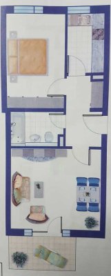 Gepflegte 2-Raum-Wohnung mit gehobener Innenausstattung Balkon (ohne Einbauküche) in Aschaffenburg