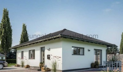 Bungalow 81 Qm 3 Zi.  mit Grundstück  in Hille vom Bungalowspezialisten barrierearm / PV- Analge / F
