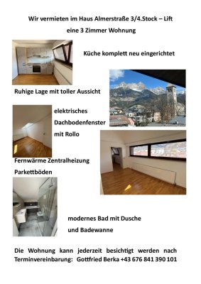 Attraktive 3-Zimmer-Wohnung mit Balkon in Saalfelden am Steinernen Meer