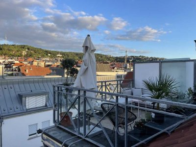 Traumhafte Maisonette Wohnung mit Dachterrasse mitten im Herzen von Stuttgart inkl. Parkplatz