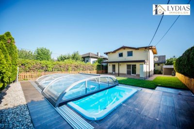 Exklusiver Wohntraum mit privater Ruheoase - Kleingartenhaus mit Pool auf Eigengrund / Stellplatz / Nähe U-Bahn U1!