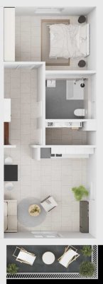 Neubau 2-Zimmer mit Balkon und Südausrichtung