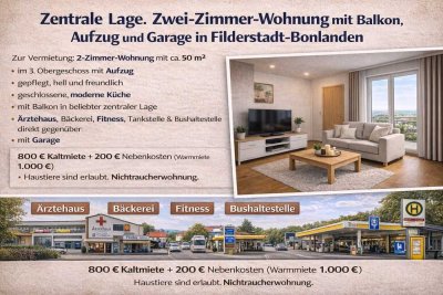 Zentrale und beliebte Lage. 2 Zimmer Wohnung in Filderstadt Bonlanden