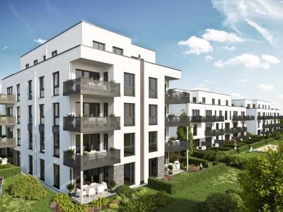 Moderne 2-Zimmer-Erdgeschosswohnung mit Garten, offener Küche und Tiefgarage in Bonn-Hochkreuz