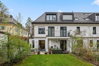 Waldrand: Luxuriöse 3-Zi.-Gartenwohnung direkt am Perlacher Forst