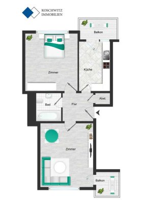 Charmante 2-Zimmer-Wohnung in gefragter Lage von Duisburg