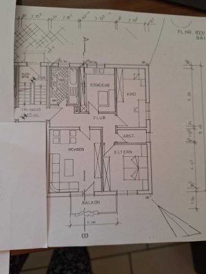 Schöne und gepflegte 3-Zimmer-Wohnung mit Balkon in Petersaurach
