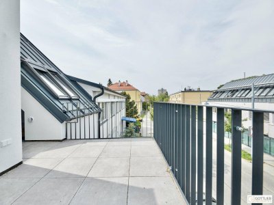 Bestlage Strebersdorf! Sonnige 2-Zimmer-Dachgeschoss-Wohnung mit Terrasse in Grünlage