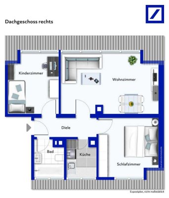 Helle 3-Zimmer-Dachgeschossw. in zentraler Lage –Aktuell in Sanierung, Erstbezug nach Fertigstellung