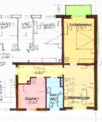 schön renovierte, helle 2-Zimmer-Wohnung in Milbertshofen mit Wohnküche u. EBK