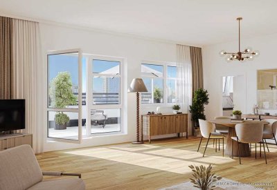 Dachterrassen-Wohnung mit Weitblick,  oberhalb vom Golfplatz Thalkirchen