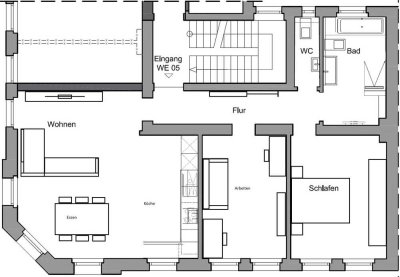 Erstbezug nach Sanierung mit EBK: Exklusive 3-Zimmer-Wohnung mit lux. Innenausstattung in Fürth