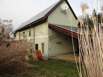 Einfamilienhaus im Rohbau im ruhigen Dorf mit neuem Dach und Photovoltaikanlage