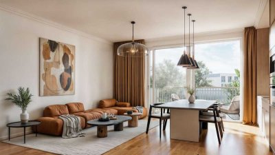 MAISON ROSE: Helle und luxuriöse 3-Zimmer Neubauwohnung im 3.OG des Gartenhauses