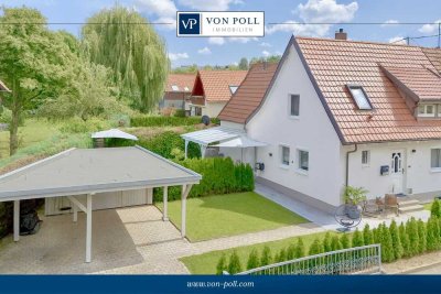 Modernisierte Doppelhaushälfte mit Pool, schönem Grundstück in ruhiger Lage