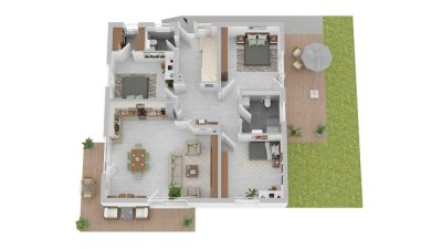Erstbezug 4,5 Zimmer Wohnung mit Balkon und Terrasse im eigenen Garten