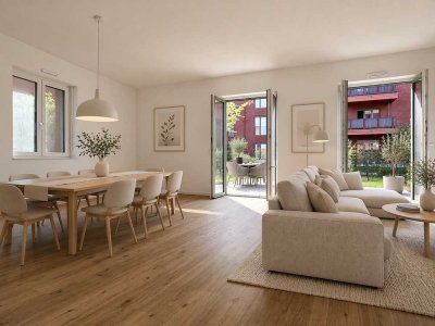 Neubaugebiet Hannover KRONSRODE Maisonette: EBK, Terrasse + Garten, Fußbodenhzng, 2 Bäder, Kellr, TG