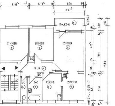 4-Zimmerwohnung mit Garage und Balkon in Singen Nord