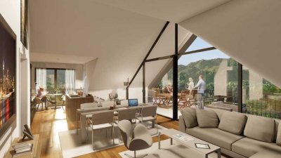 Tolle Penthousewohnung mit besonderem Flair im KFW 40  Energiesparhaus in gefragter Lage Saarburg