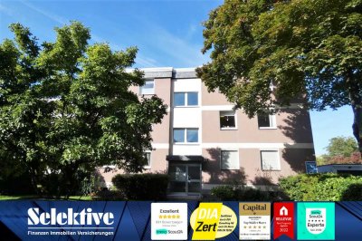 Schön geschnittene 3-Zimmer Wohnung mit Balkon und Küche in ruhiger Lage von Duisburg - Grenze Moers