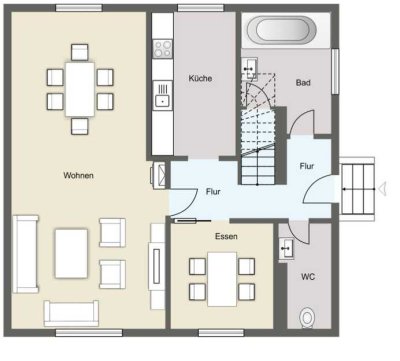 modernisierte ruhige Doppelhaushälfte (4,5 Zimmer) in  Knautkleeberg