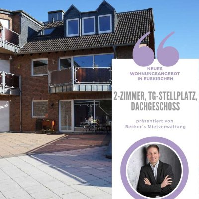 Euskirchen: 2-Zimmer im Dachgeschoss mit TG-Stellplatz. Ab sofort.