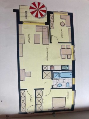 Geschmackvolle 3-Zimmer-Wohnung mit gehobener Ausstattung mit Balkon in Rottendorf